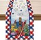 Flowers Cardinals Birds Stars Patriotic 4th of July Memorial Day America Independence Day Table Runner Decoration for Home Kitchen Holiday Party